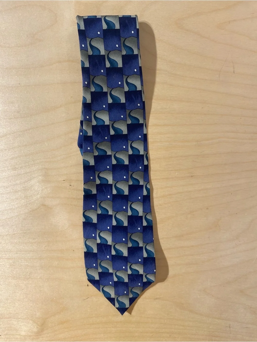 Grateful Dead Blue and Light Blue Geometric Tie (RO)